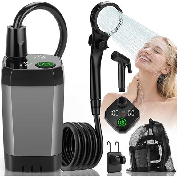 portable led camping shower