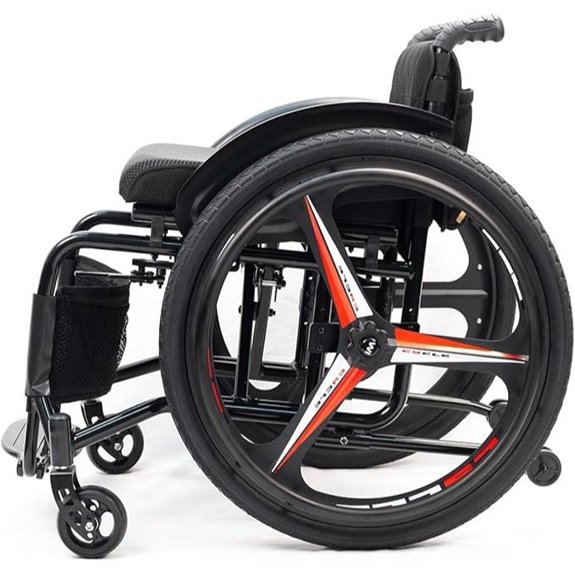 Lightweight All-Terrain Folding Wheelchair with Adjustable Footrest