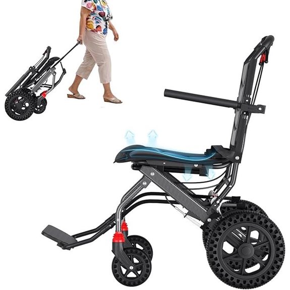 Lightweight Foldable All-Terrain Wheelchair for Seniors