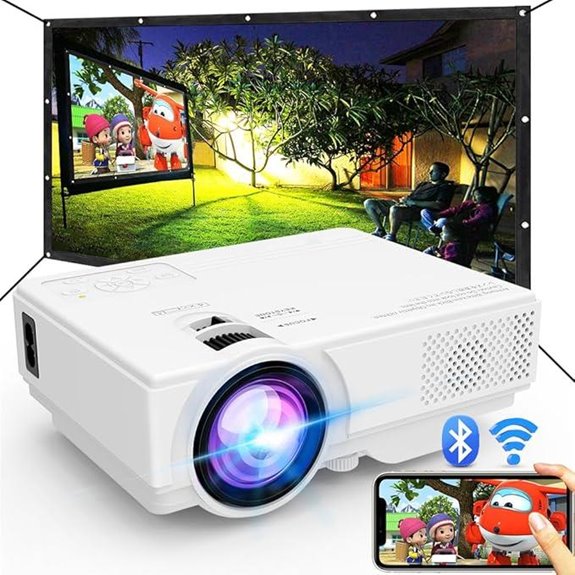 Wireless WiFi Bluetooth Mini Outdoor Projector
