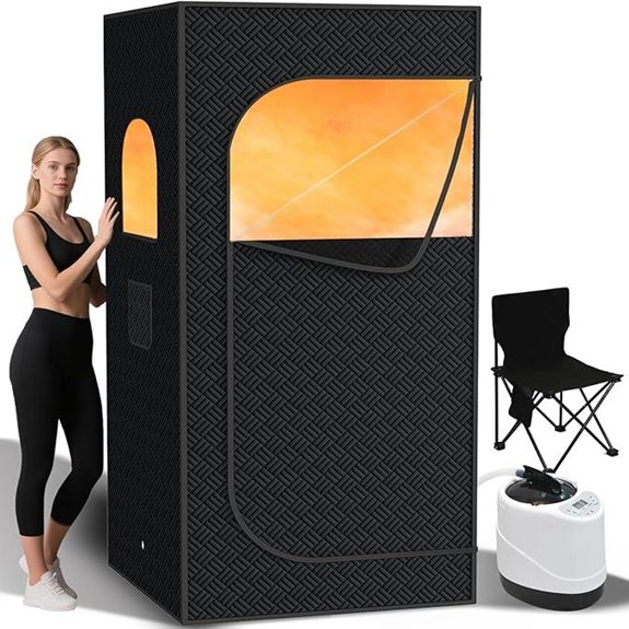 Nirvix Portable Steam Sauna with Remote and Chair
