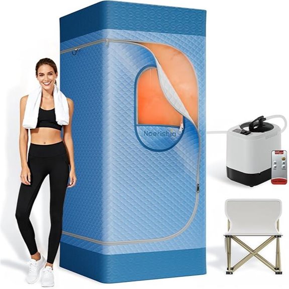 Portable Sauna Box with Remote Timer and Chair