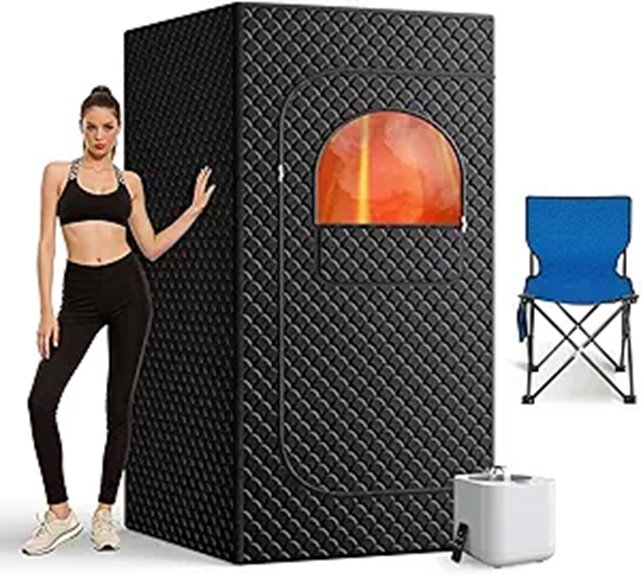 Portable Home Sauna with Steamer and Remote Control