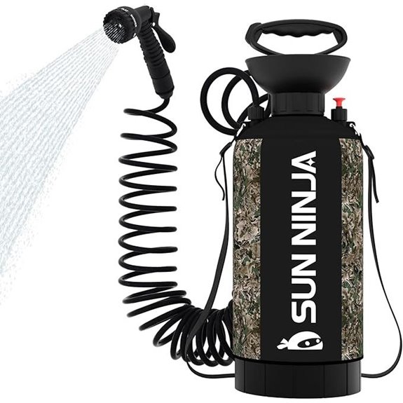 SUN NINJA Portable Camping Shower with 7 Modes