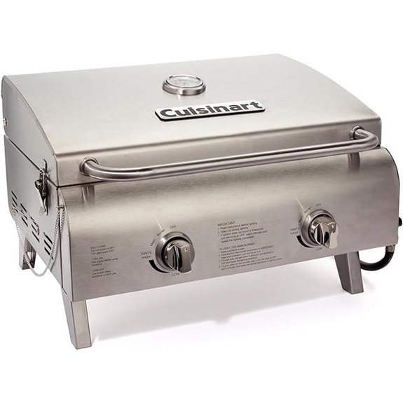Cuisinart 2-Burner Portable Propane Grill 20,000 BTU