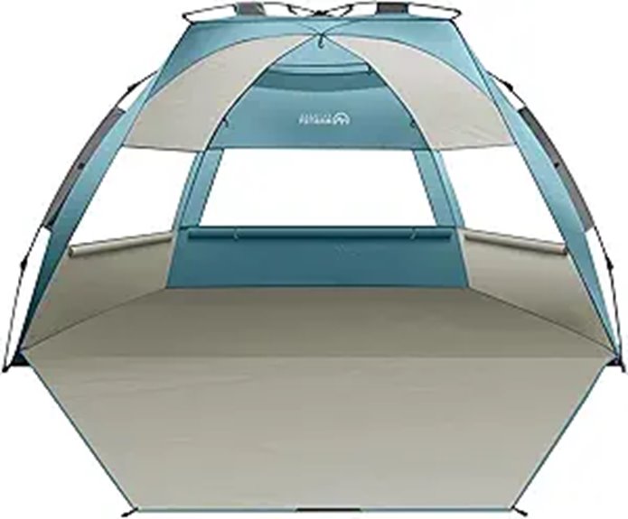 OutdoorMaster 3-4 Person Pop-Up Beach Tent with UV Protection