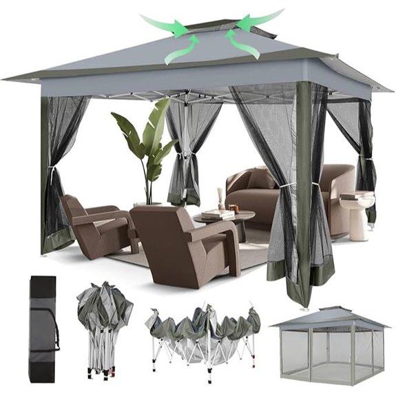 COBIZI 12x12 Portable Waterproof Gazebo with Net