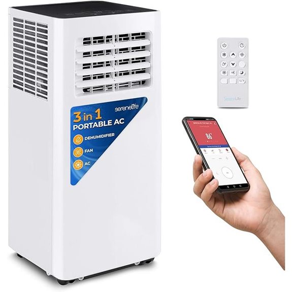 SereneLife Portable 10,000 BTU Air Conditioner with WiFi