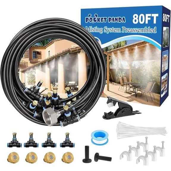 Pre-Assembled Outdoor Water Misting System (80FT)