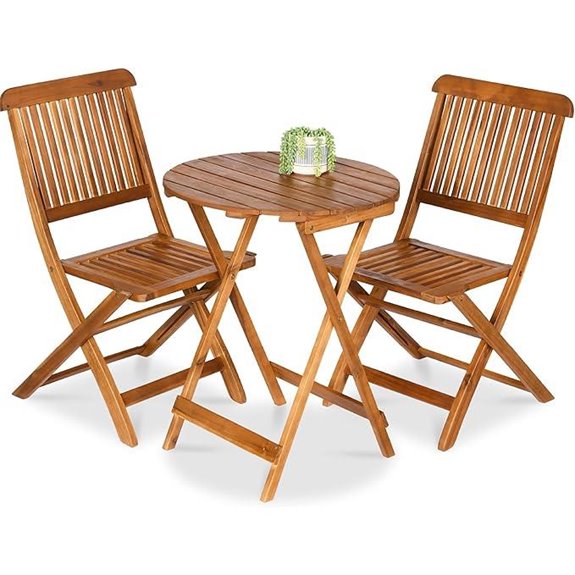 Best Choice Acacia Wood Bistro Set with 2 Chairs