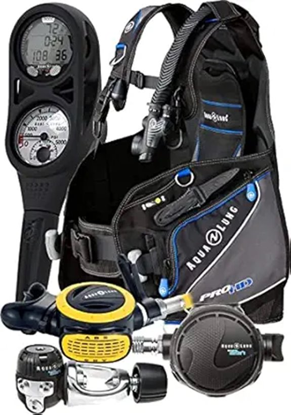 Aqua Lung Pro HD BCD i300 Dive Computer Titan / ABS Regulator Set,Medium