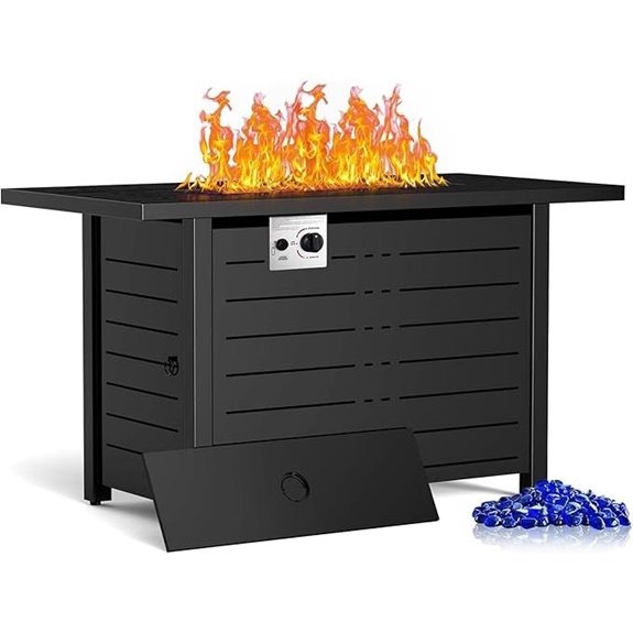 ZAFRO 43 Propane Fire Pit Table with Lava Rock