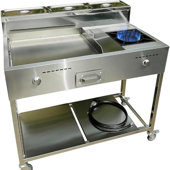 Propane Griddle Stove with 30,000 BTU Cast Iron Burner