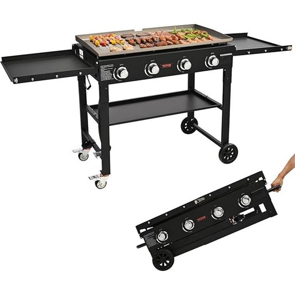 Propane Griddle on Cart 36 4-Burner 60,000 BTU