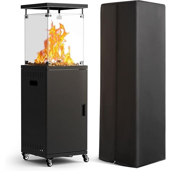 Pamapic 41,000 BTU Propane Patio Heater with Cover