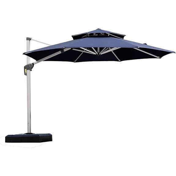 Purple Leaf 11ft Outdoor Cantilever Patio Umbrella