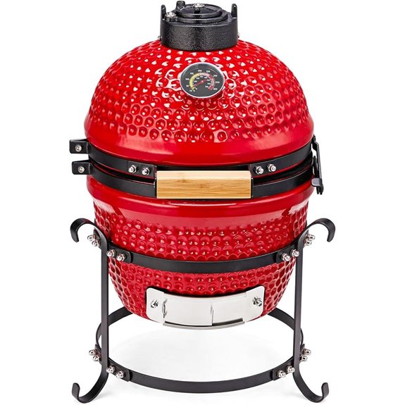 ROVSUN 13 Red Ceramic Charcoal Grill with Liner