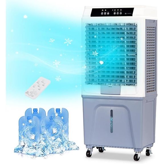 Uthfy Evaporative Cooler with Remote and Ice Packs