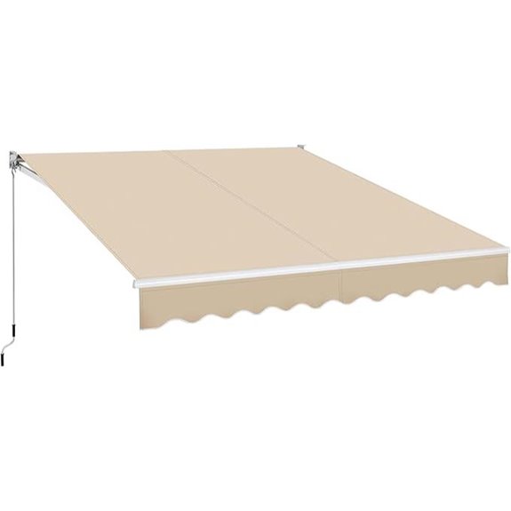 Yaheetech Retractable Patio Awning with Crank