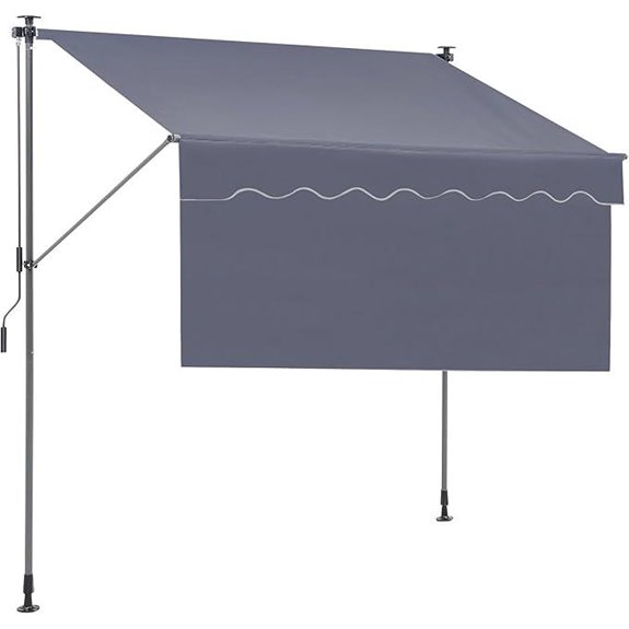 VEVOR Retractable Patio Awning with Sunshade Curtain