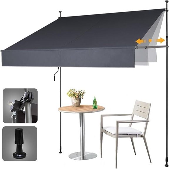 HomeDEMO Retractable Patio Awning with UV Protection