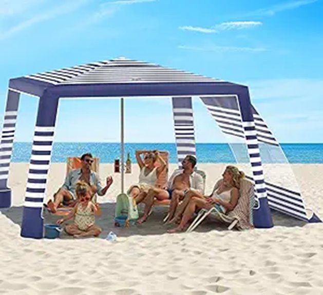 Rhino Valley 8x8FT UPF50+ Beach Tent with Cup