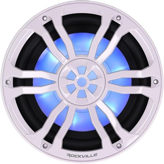 Rockville 10 Marine Subwoofer 1200W RGB LED