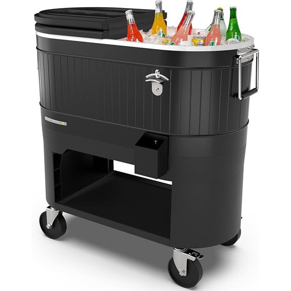 Permasteel Rolling Patio Cooler with Wheels
