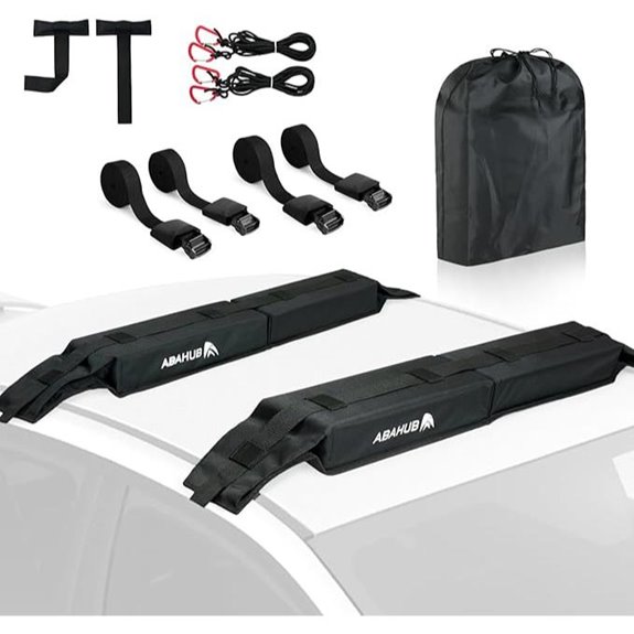 Abahub Roof Rack Pads with Straps and Storage
