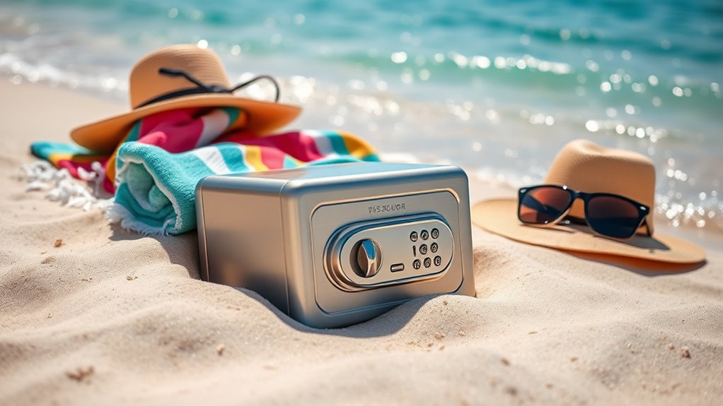 secure portable beach storage