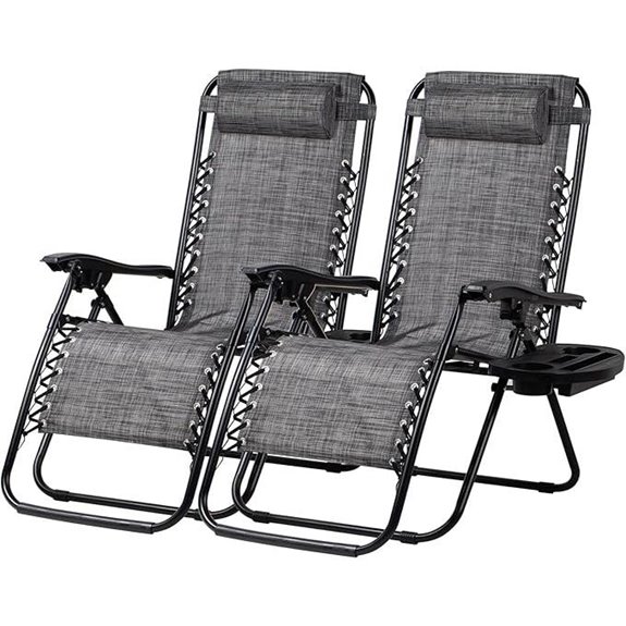 Nazhura Set of 2 Zero Gravity Patio Lounge Chairs