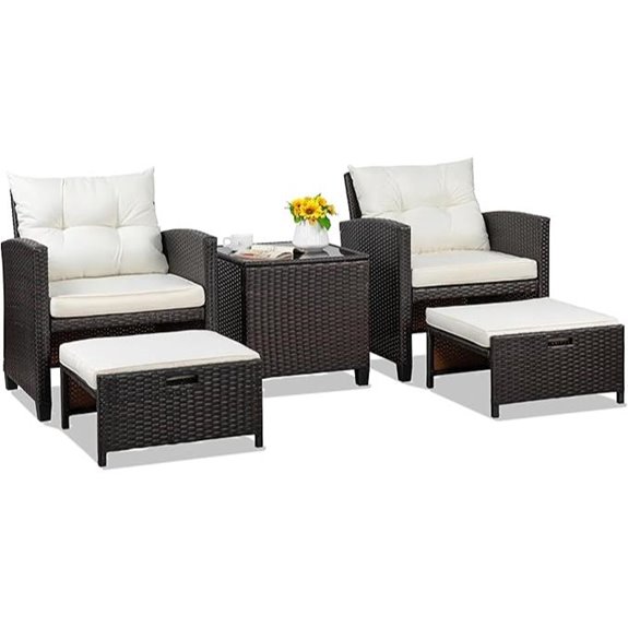 Shintenchi 5-Piece Patio Furniture Set with Cushions
