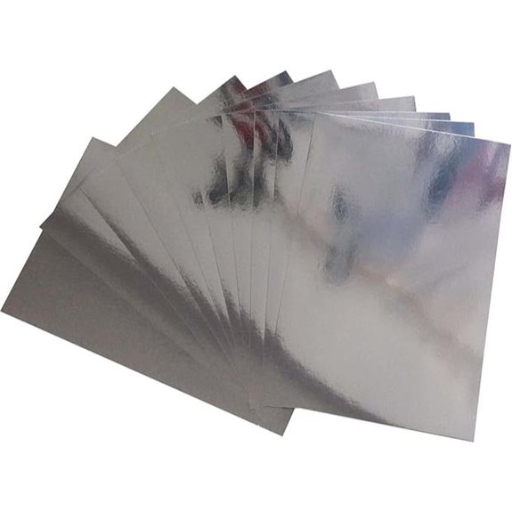 Premium Mirror Foil Cardstock Silver 10 Sheets