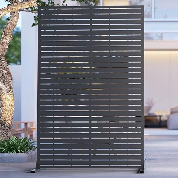 6FT Metal Privacy Screen for Patio and Garden