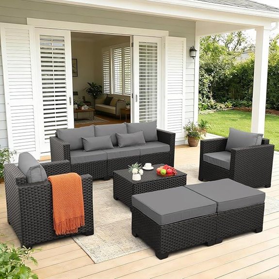 Rattaner 6-Piece Outdoor Wicker Furniture Set