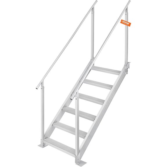 VEVOR 6-Step Aluminum Dock Ladder with Handrails