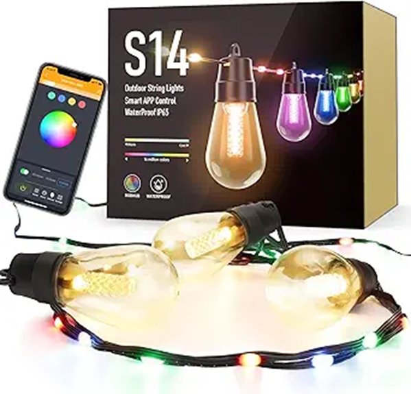 smart 46ft string lights