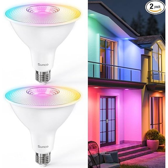 Sunco PAR38 Alexa Smart LED Flood Light (2 Pack)