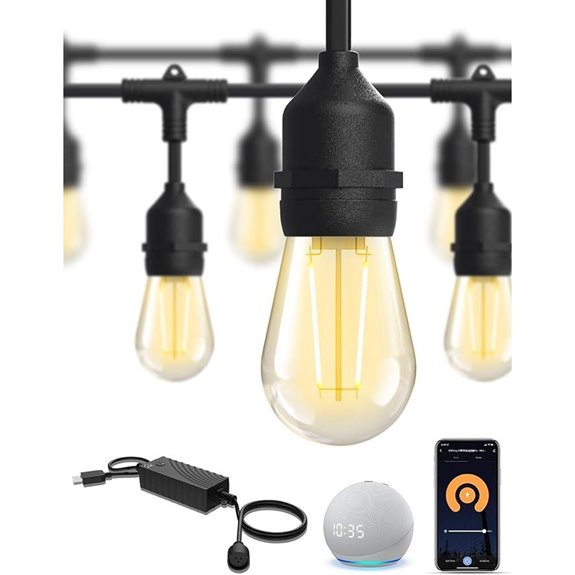 XMCOSY+ Smart Outdoor String Lights with App Control