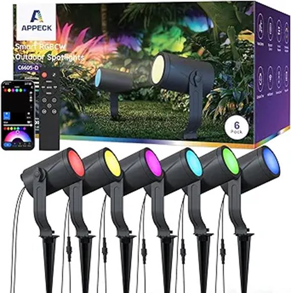 APPECK 36W Smart RGB Landscape Lights (6-Pack)