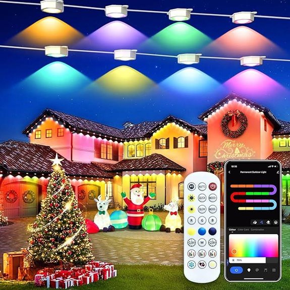 Smart Outdoor RGB Lights with Remote Alexa & Google Compatible