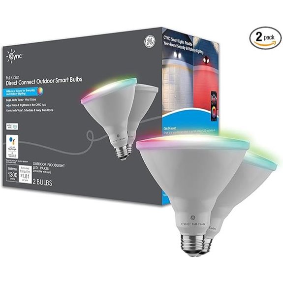 GE CYNC Smart RGB PAR38 Flood Light Bulb (2-Pack)