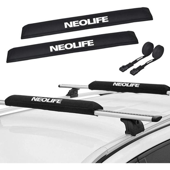 Soft Roof Rack Pads with Tie Down Straps (Pair)
