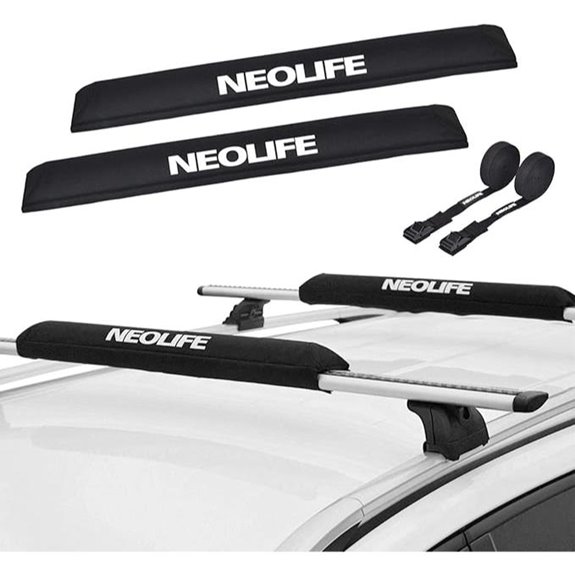Soft Roof Rack Pads with Tie-Down Straps (Pair)