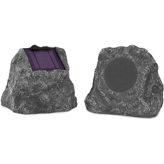 Outdoor Wireless Rock Speakers with Solar Power
