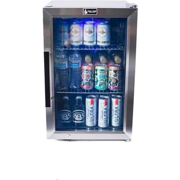 Mont Alpi 2.7 Cu Ft Stainless Steel Beverage Cooler