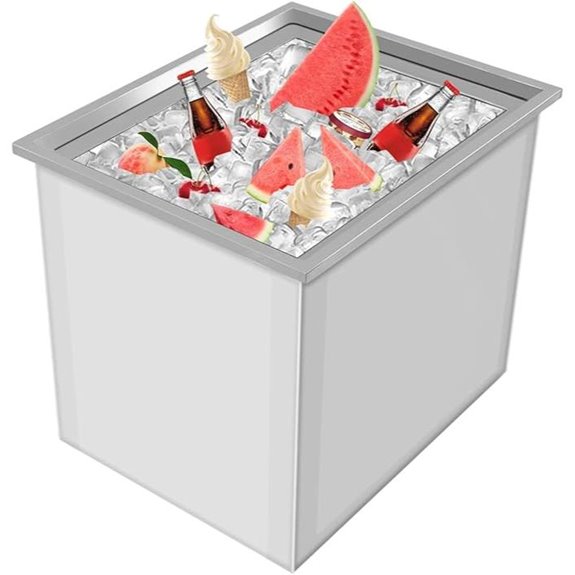 Bacocoo 22x17x12 Stainless Steel Cooler 47L
