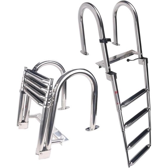 Stainless Steel 4-Step Folding Docking Ladder