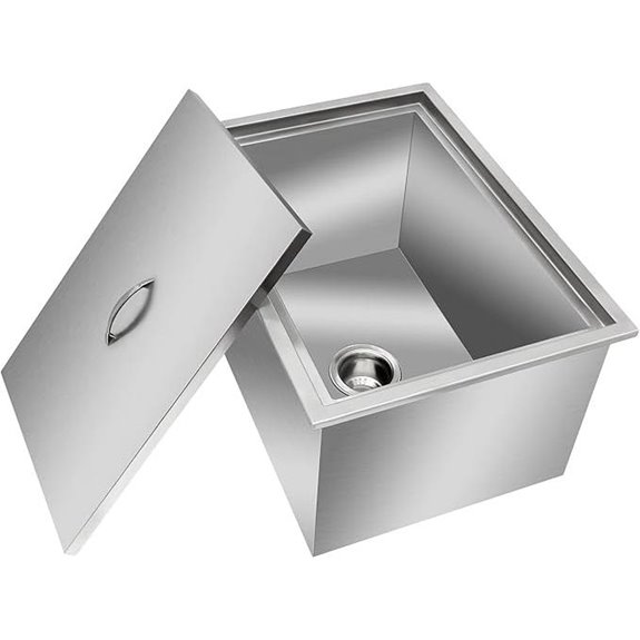 Stainless Steel Drop-in Ice Chest 45.4 Quarts