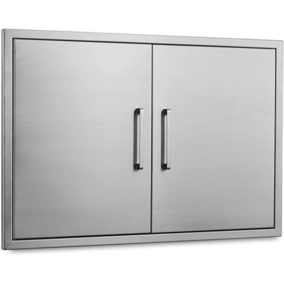 Outdoor Kitchen Double Access Doors - Stainless Steel